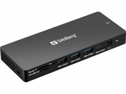 Sandberg 136-61 replicatore di porte e docking station per laptop Cablato USB 3.2 Gen 1 [3.1 Gen 1] Type-C Grigio 
