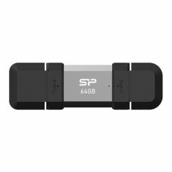 Silicon Power SP064GBUC3C51V1S unità flash USB 64 GB USB Type-A / USB Type-C 3.2 Gen 1 [3.1 Gen 1] Nero, Argento 