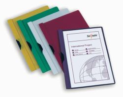 Snopake 12677 cartellina con fermafoglio Polipropilene [PP] Verde, Rosa, Viola, Bianco, Giallo 
