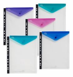 Snopake 15695 cartella Polipropilene [PP] Trasparente, Blu, Verde, Rosa, Viola, Turchese A4 