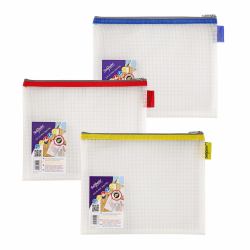 Snopake EVA Mesh Zippa Bag A5 Assorted- 3 Bags