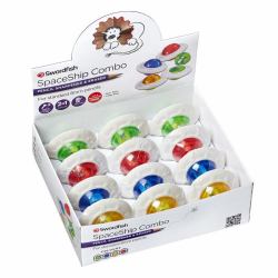 Snopake SpaceShip Combo Sharpener & Eraser CDU- 1 CDU of 12