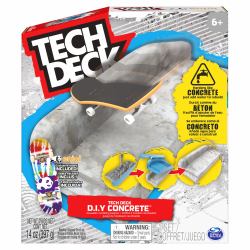 Tech Deck , set di gioco DIY Concrete modellabile e riutilizzabile con fingerboard Enjoi, ringhiera, stampi, kit skatepark, giocattolo per bambini e bambine da 6 anni in su 