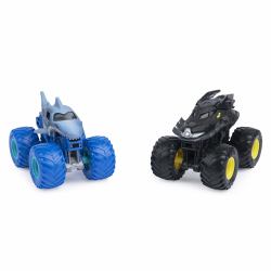 Spin Master Monster Jam , Monster Truck die-cast ufficiali Batman Vs. Megalodon, in scala 1:64, giocattoli per bambini dai 3 anni in su 