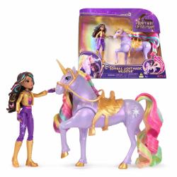 Spin Master Unicorn Academy, Sophia & Light Magic Wildstar con Effetto Magica Luce dell’Arcobaleno, 2 Accessori per l'Equitazione, Bambole e Unicorni Giocattolo per Bambine, 4+ Anni 