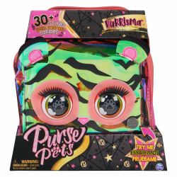 Spin Master Purse Pets , Purrisma, tigre giocattolo interattiva e borsetta a tracolla, oltre 30 suoni e reazioni, giocattoli per bambine e preadolescenti 