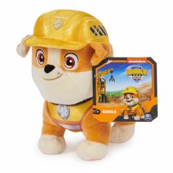 Spin Master Rubble & Crew , animali di peluche, giocattolo di peluche Charger da 17,7 cm in uniforme da operaio, giocattoli per bambini e bambine dai 3 anni in su 