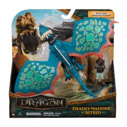Spin Master DreamWorks Dragons , How to Train Your Dragon, Astrid & Deadly Nadder, action figure del duo vichingo, giocattoli per bambini dai 4 anni in su 