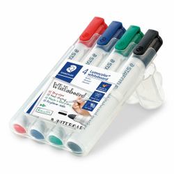 Staedtler Lumocolor 351 B WP4 marcatore permanente Tipo di punta Nero, Blu, Verde, Rosso 4 pz 