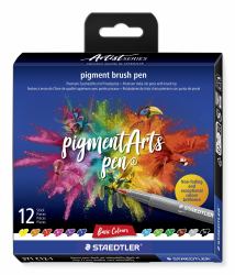 Staedtler Pigment Arts Brush Pen Basic Colors marcatore Multicolore 12 pz 