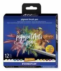 Staedtler Pigment Arts Brush Pen Nature Colors marcatore Multicolore 12 pz 