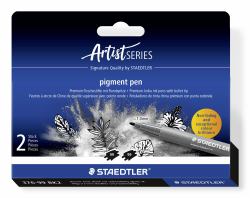 Staedtler Pigment Arts Intensiv Pen marcatore Nero 2 pz 