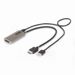 StarTech.com Cavo adattatore da HDMI a DisplayPort da 30 cm, 8K 60Hz, convertitore video attivo da HDMI 2.1 a DP 1.4, alimentato da bus USB con cavo incluso 