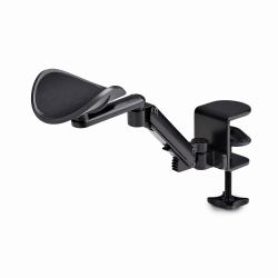 StarTech.com Bracciolo regolabile per scrivania, supporto ergonomico per braccio/gomito, rotazione di 360 gradi, installazione a morsetto/ senza trapano, nero 