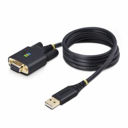 StarTech.com Cavo da USB a Seriale Null Modem da 1m, Adattatore USB a RS232, Viti/Dadi DB9 intercambiabili, ritenzione COM, FTDI, Protezione ESD di livello 4, Windows/macOS/ChromeOS/Linux, Struttura robusta in TPE 