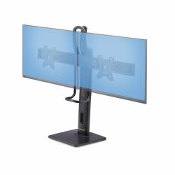 StarTech.com Supporto da Tavolo per Due Monitor- Staffa con barra trasversale per 2 Schermi da 27" VESA 75x75/100x100, altezza regolabile, portata 6 kg per Display 