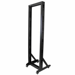 StarTech.com Server Rack a 2 Montanti 42U Open Frame, Armadio Rack di Rete 19" con Ruote, Rack Server 19 Pollici a Telaio Aperto per Apparecchiature AV/Dati/Media/IT, Quadro/Rack dati per spazi domestici/ufficio 