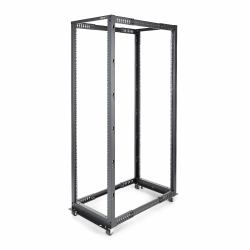 StarTech.com Server Rack a 4 Montanti 42U Open Frame, Armadio Rack di Rete 19" con Ruote, Rack Server per Apparecchiature AV/Dati/Media/IT, Quadro Rack con ruote/piedini di livellamento o montaggio a pavimento 