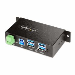 StarTech.com Hub USB gestito a 4 Porte con 4x USB-A, Alloggiamento industriale in metallo resistente, Protezione ESD e contro le sovratensioni, Montabile a parete/scrivania/supporto, USB 3.0/3.1/3.2 Gen 1 5Gbps 