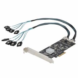 StarTech.com Scheda SATA PCI Express a 8 porte - Adattatore/convertitore PCI Express GEN 2 per SSD/HDD SATA 3 con 4 Controller Host - Scheda di Espansione SATA PCIe x 4 Gen 2 a SATA III 6 Gbps 