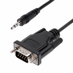 StarTech.com Cavo Seriale DB9 a Jack 3,5 mm da 1m - Adattatore Seriale RS232 9 pin a Jack 3,5 M/M per la Configurazione e Calibrazione di Dispositivi Seriali, Proiettori, Digital Signage e TV tramite Jack Audio 