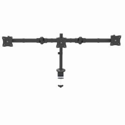 StarTech.com Braccio per triplo monitor VESA fino a 27" - Supporto monitor scrivania ergonomico - Staffa per monitor articolata regolabile in altezza - Inclinazione/Rotazione dello schermo 