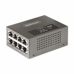StarTech.com Iniettore PoE++ Multi-Gigabit a 4 porte, Ethernet 5/2.5/1G [NBASE-T], PoE/PoE+/PoE++ [802.3af/802.3at/802.3bt], Potenza di alimentazione 160 Watt, Montabile a parete/su guida DIN, Non gestito 