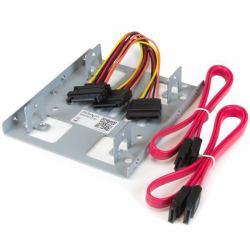 StarTech.com Staffa per doppio HDD da 2,5" a 3,5” per dischi rigidi SATA - Staffa per 2 dischi da 2,5" a 3,5” per montaggio in alloggiamento 