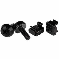 StarTech.com Viti di fissaggio e dadi ingabbiati per server rack - M5 x 12mm - confezione da 100, nero 