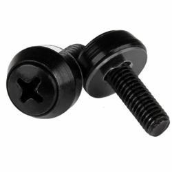 StarTech.com Viti per montaggio Server Rack - M5 x 12mm - confezione da 100, nero 