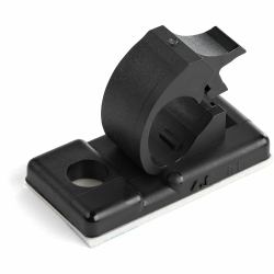 StarTech.com 100 Clip Fermacavi Autoadesivi Nero - Graffette Fermacavo Adesive da Scrivania per Cavi Elettrici/Rete - Supporto Fermacavi - Fermacavo in Plastica - Classe Antincendio UL/94V-2 