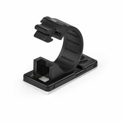 StarTech.com 100 Clip Fermacavi Autoadesivi Nero - Graffette Fermacavo Adesive da Scrivania per Cavi Elettrici/Rete - Supporto Fermacavi - Fermacavo in Plastica - Classe Antincendio UL/94V-2 