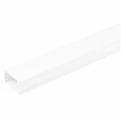 StarTech.com Canalina per la gestione dei cavi solida con nastro adesivo e coperchio, 29 mm P x 20mm H - 1,8m L , canaletta in PVC/kit per nascondere cavi di rete/alimentazione - Sistema di canalizzazione dei cavi a parete, omologato UL 