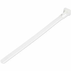 StarTech.com Fascette fermacavo riutilizzabili da 15 cm - 7 mm di larghezza, 35 mm di diametro del fascio e resistenza alla trazione 22 kg, fascette di nylon per interni/esterni, Omologati 94V-2/UL, 100 pezzi - bianco 