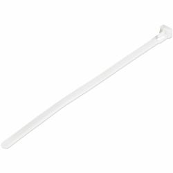 StarTech.com Fascette fermacavo riutilizzabili da 20 cm - 7 mm di larghezza, 50 mm di diametro del fascio e resistenza alla trazione 22 kg, fascette di nylon per interni/esterni, Omologati 94V-2/UL, 100 pezzi - bianco 