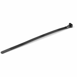 StarTech.com Fascette fermacavo riutilizzabili da 20 cm - 7 mm di larghezza, 50 mm di diametro del fascio e resistenza alla trazione 22 kg, fascette di nylon per interni/esterni, Omologati 94V-2/UL, 100 pezzi - nero 