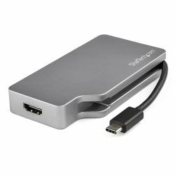 StarTech.com Adattatore Multiporta Video USB-C 4 in 1 in Alluminio - 4K 60Hz - Grigio Siderale 