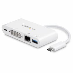 StarTech.com Adattatore Multiporta per Portatili USB-C - Power Delivery - DVI - GbE - USB 3.0 