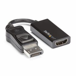 StarTech.com Adattatore DisplayPort a HDMI 4K 60Hz - Convertitore video attivo da DP 1.4 a HDMI 2.0 - Dongle/Cavo adattatore per Monitor/TV/Display HDMI - Connettore DP a scatto 