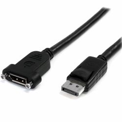 StarTech.com Cavo DisplayPort a Pannello da 1m - 4K x 2K - Adattatore DisplayPort 1.2 da Maschio a Femmina - Cavo di Prolunga DP con Connettore DP a Pannello - Cavo per Monitor DP 