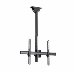StarTech.com Supporto a soffitto per TV - Staffa per TV con asta telescopica corta egolabile - Inclinabile / girevole - Staffa VESA universale per schermo singolo da 32" a 75" 