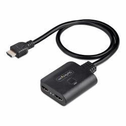 StarTech.com Splitter HDMI 4K a 2 Porte - Sdoppiatore Video HDMI 2.0 4K 60Hz con 1 Ingresso e 2 Uscite - Hub HDMI HDR/HDCP 2.2 - Multipresa HDMI con cavo da 50 cm - Alimentazione da USB o con Alimentatore [incl.] 