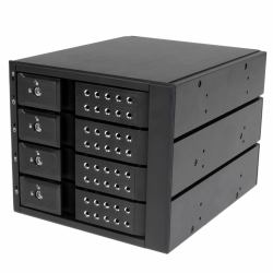 StarTech.com Sistema Backplane mobile per rack hot-swap portatili a 4 bay alloggiamenti per HDD SAS II / SATA III 3,5" - 6 Gbps 