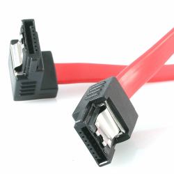 StarTech.com Cavo SATA a SATA ad angolo retto da 45cm, Cavo Serial ATA con chiusura a scatto - Cavo SATA ad angolo retto - SATA 6Gbps 