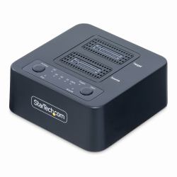StarTech.com Duplicatore di unità M.2 NVMe 1:1, clonatore autonomo di dischi SSD M.2 fino a 90 GBpm, dock USB 3.2 20Gbps per drive M.2 a doppio alloggiamento, cavi USB-C/A inclusi 
