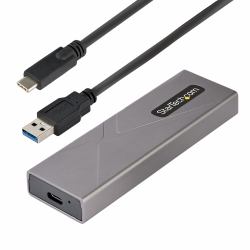 StarTech.com Box SSD M2 NVME - Adattatore USB-C 10Gbps a M.2 NVMe/SATA - Case Esterno USB-C [3.0/3.1] in Alluminio per SSD M2 PCIe/SATA - Cavi USB-C/A inclusi - Compatibile con 2230/2242/2260/2280 - Thunderbolt 3 