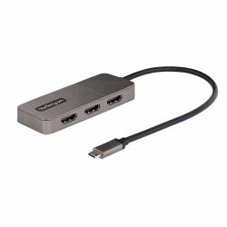 StarTech.com Adattatore USB-C HDMI a 3 Porte - MST Hub USB C a HDMI 4K 60Hz - Convertitore da USB Type-C a Multi Monitor HDMI per Notebook - Splitter HDMI / Hub HDMI Multi-Stream Trasport - Cavo integrato da 30cm 