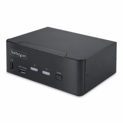 StarTech.com KVM Switch DisplayPort a 2 porte per doppio monitor, 8K 60Hz/4K 144Hz, DP 1.4, 2x USB 10Gbps, 4x USB HID, commutazione con tasti di scelta rapida, TAA 