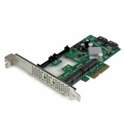 StarTech.com Scheda Controller PCI express 2.0 SATA III Raid 6 Gbps a 2 porte con 2 slot mSATA e SSD HyperDuo Tiering 