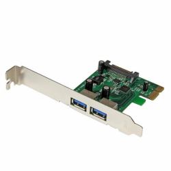 StarTech.com Adattatore scheda SuperSpeed USB 3.0 con 2 porte PCI Express [PCIe] con UASP - Alimentazione SATA 